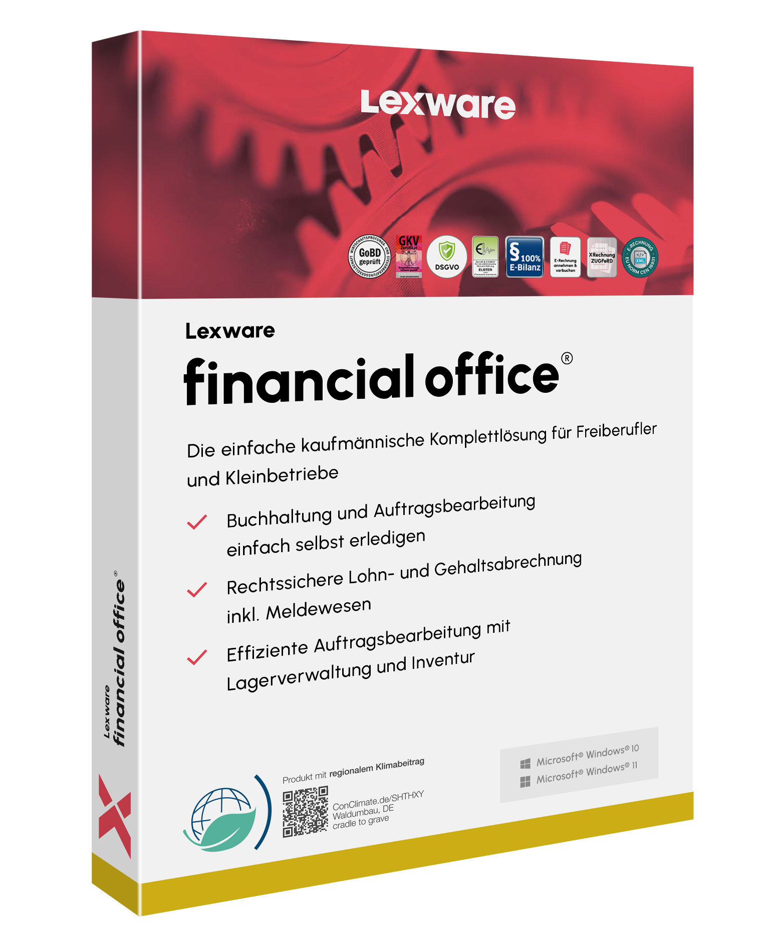 Produktbox von Lexware financial office für kaufmännische Unternehmensverwaltung