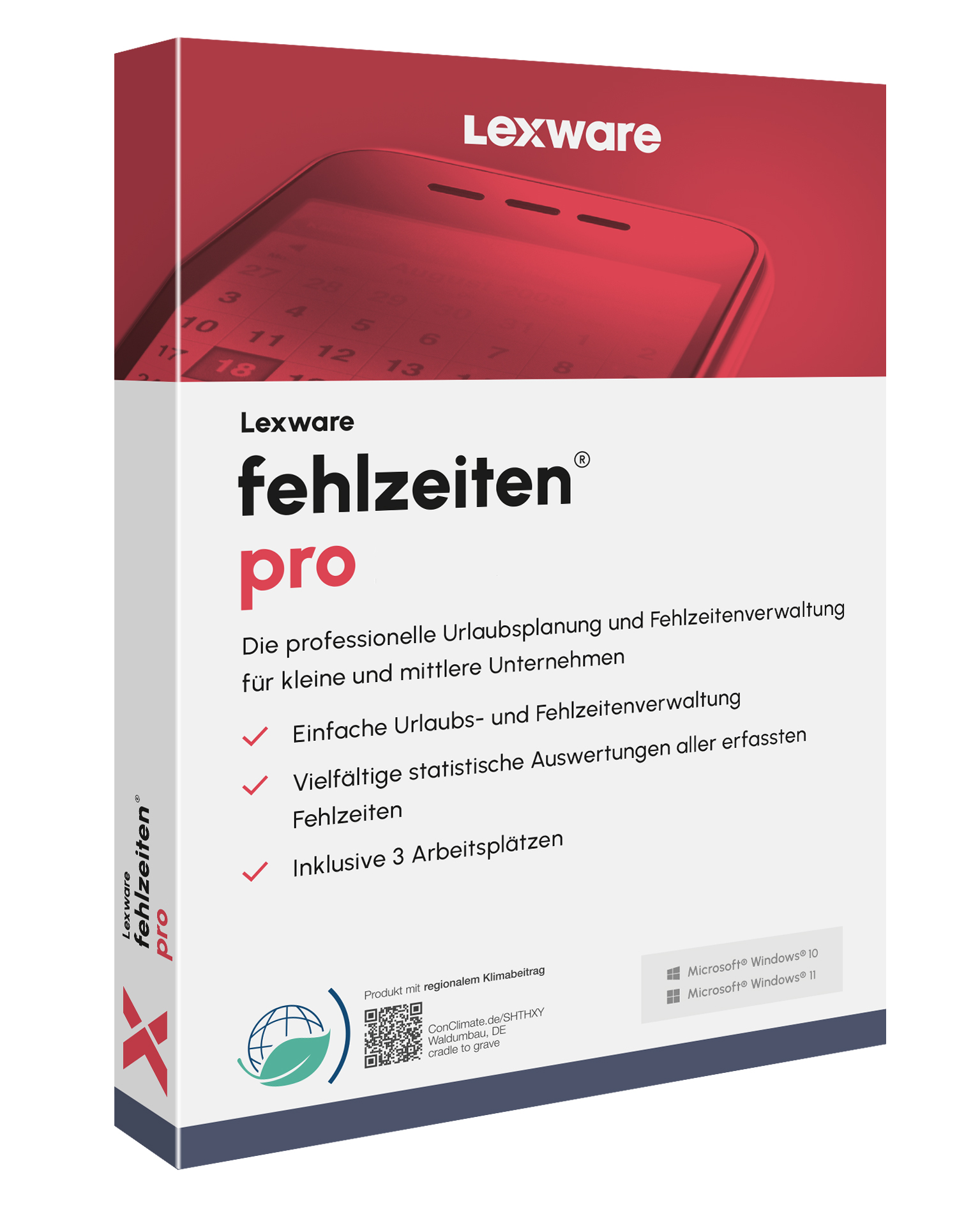 Produktbox von Lexware fehlzeiten pro für Urlaubs- und Abwesenheitsverwaltung