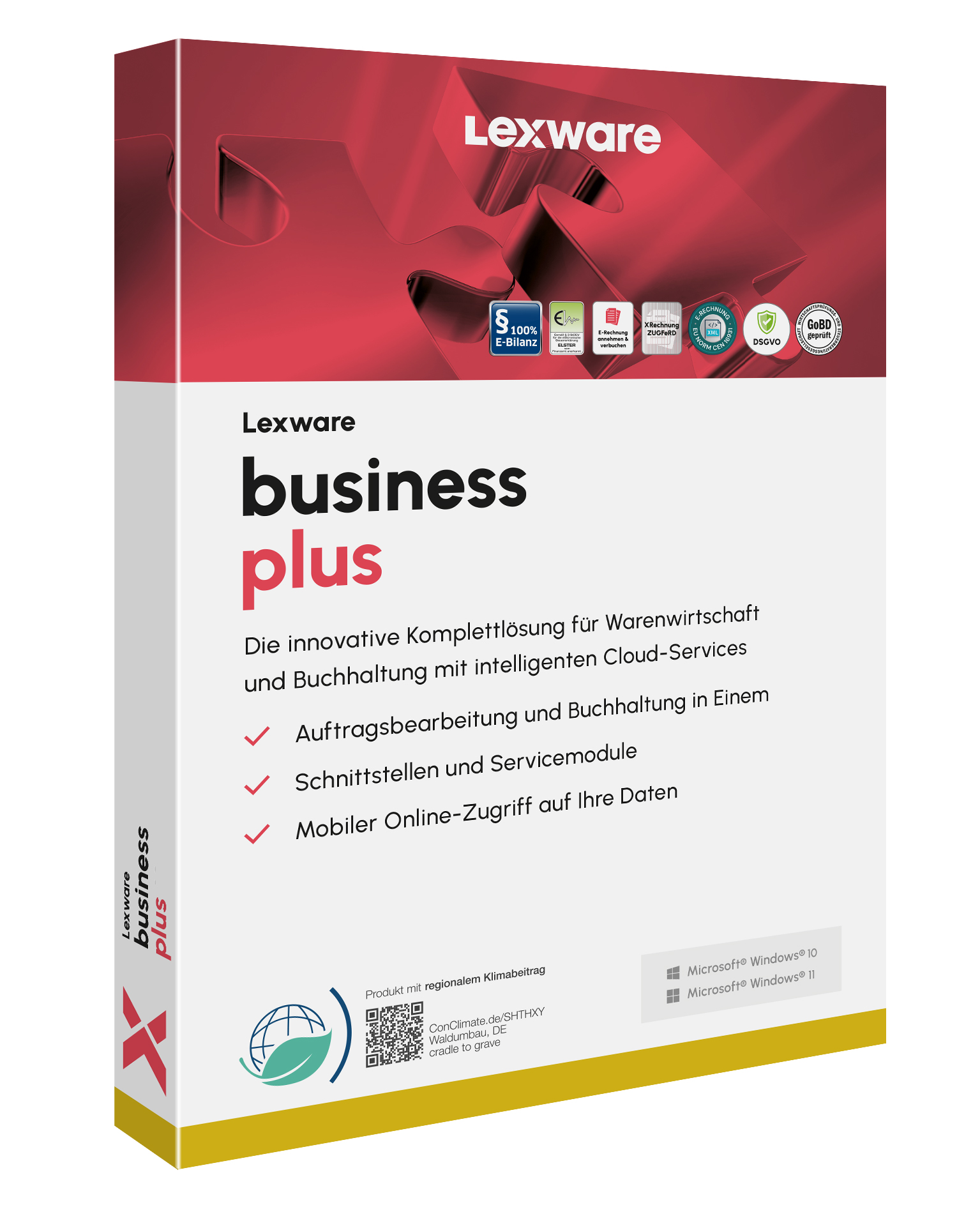 Produktbox von Lexware business plus für kaufmännische Unternehmensverwaltung