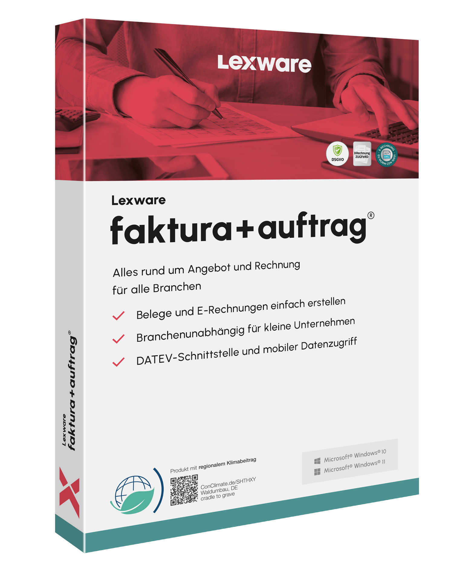 Produktbox von Lexware faktura+auftrag für Rechnungsstellung und Auftragsbearbeitung